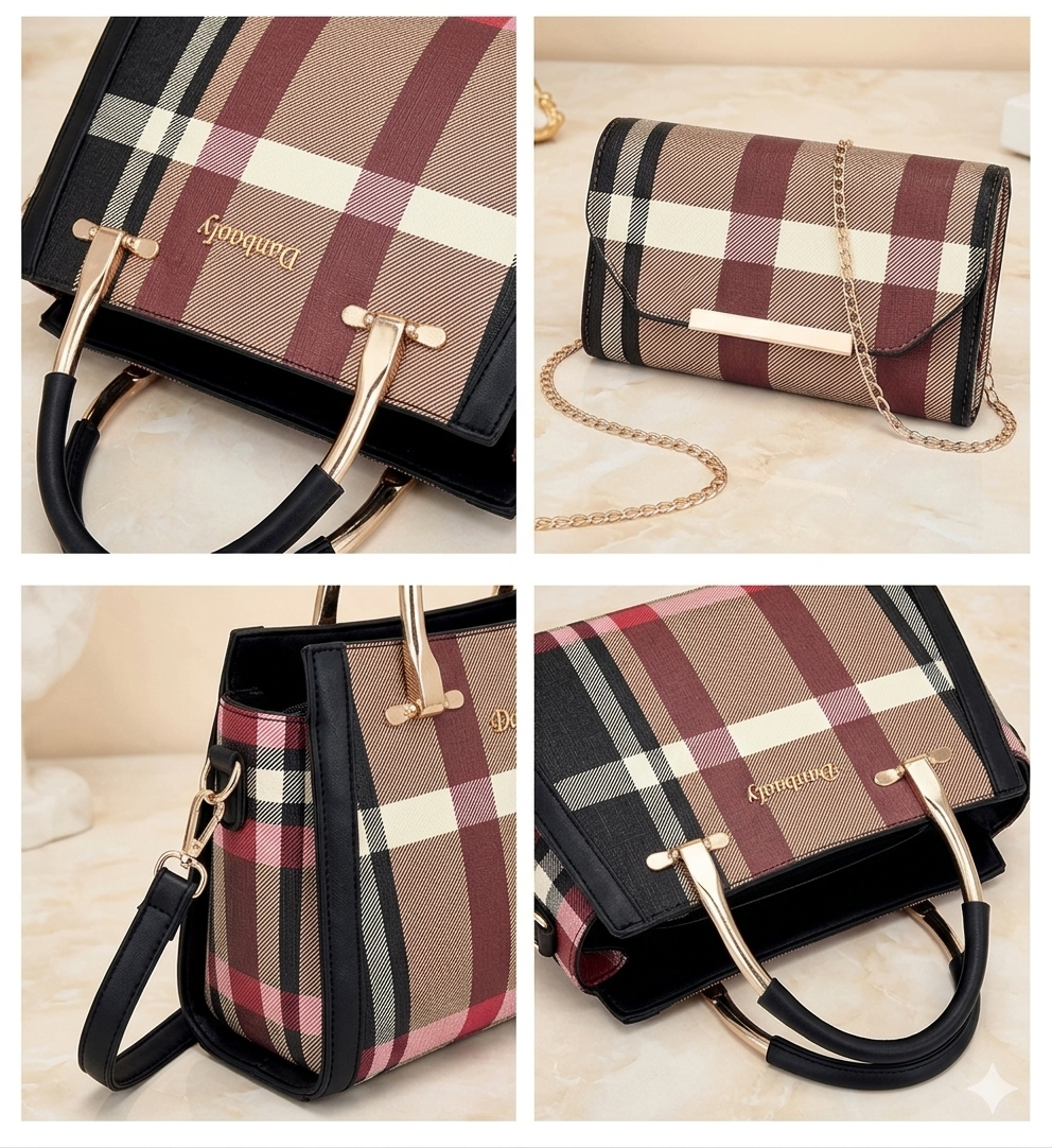 Geometric PU Crossbody Bag