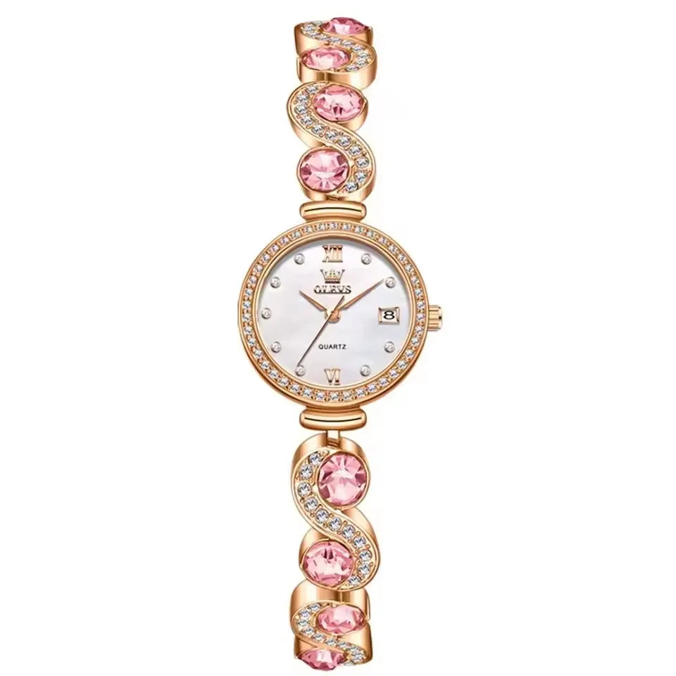 OLEVS Women's Pearl Quartz Bracelet Watch