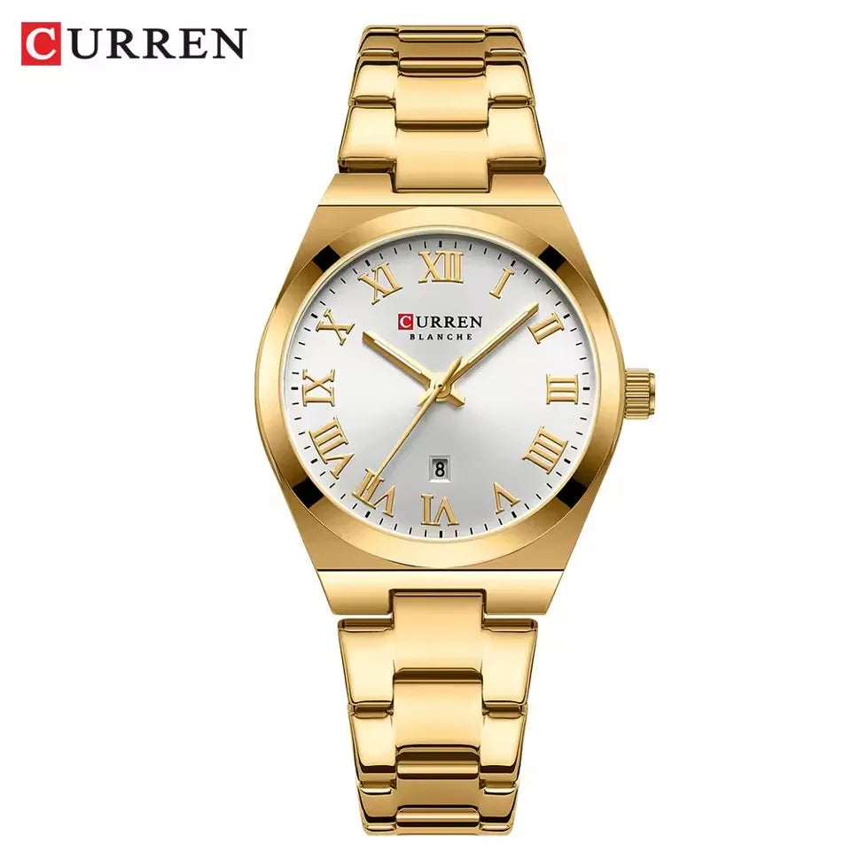CURREN Women's Waterproof Steel Quartz Watch