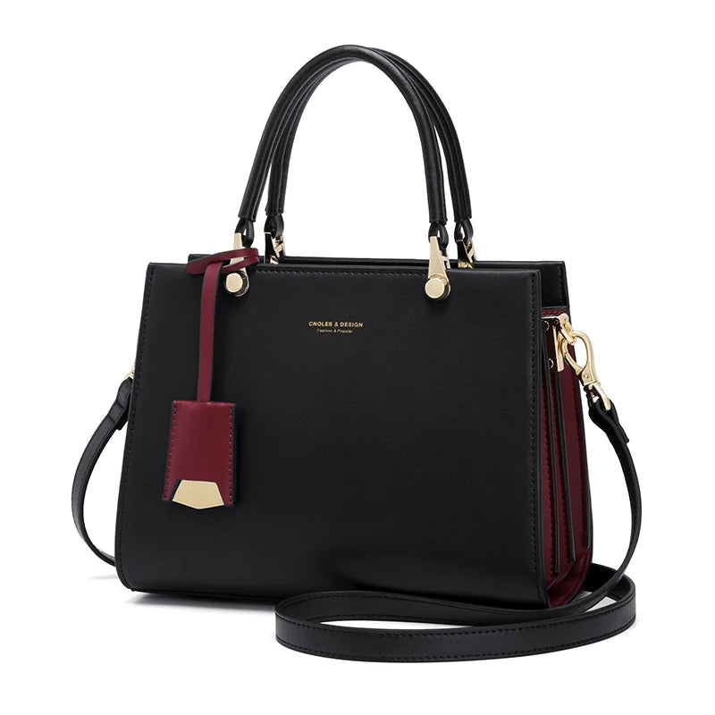 Women's Luxury Leather Top-Handle Tote Bag