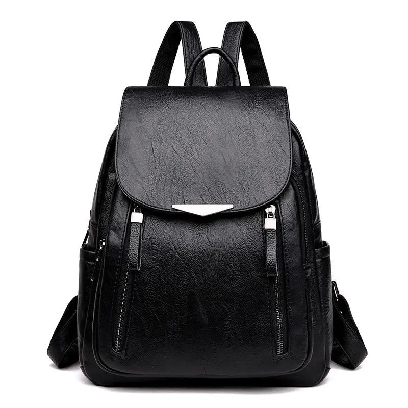 PU Leather School Backpack