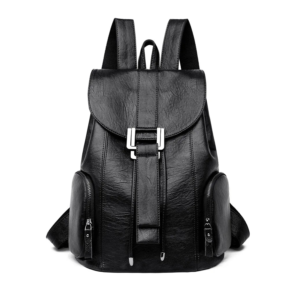 Large Leather Women Backpack