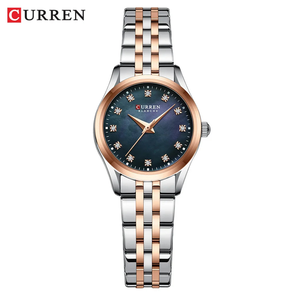 CURREN Women's Diamond Luminous Steel Watch