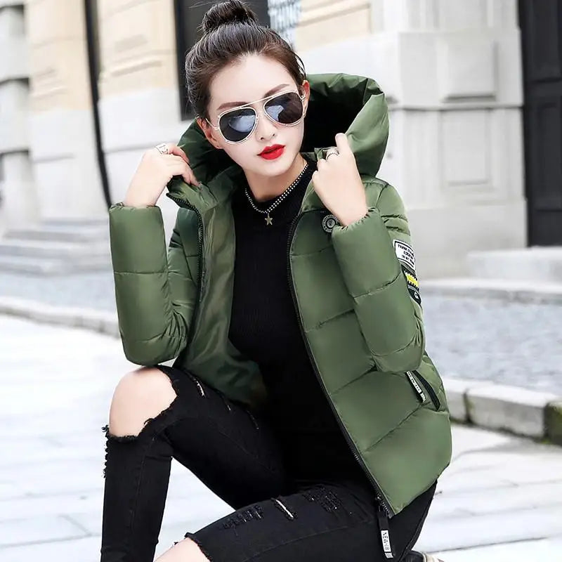 Slim Hooded Women Parka