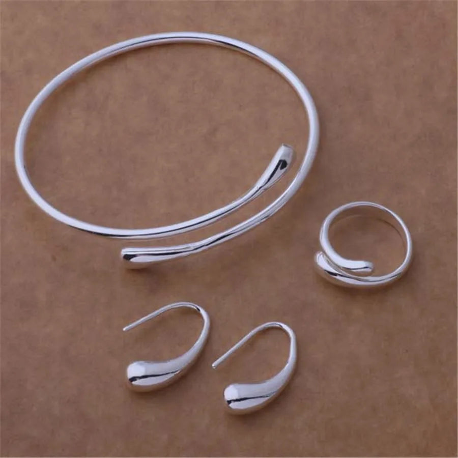 Silver Plated Wedding Jewelry Set
