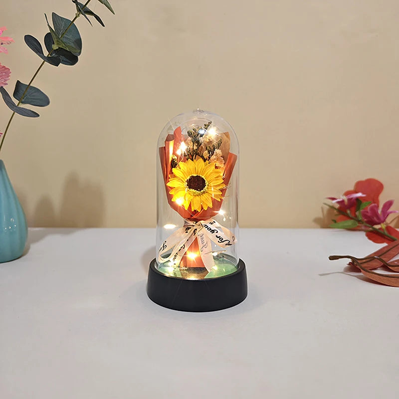 Eternal Rose LED Acrylic Soap Flower Set