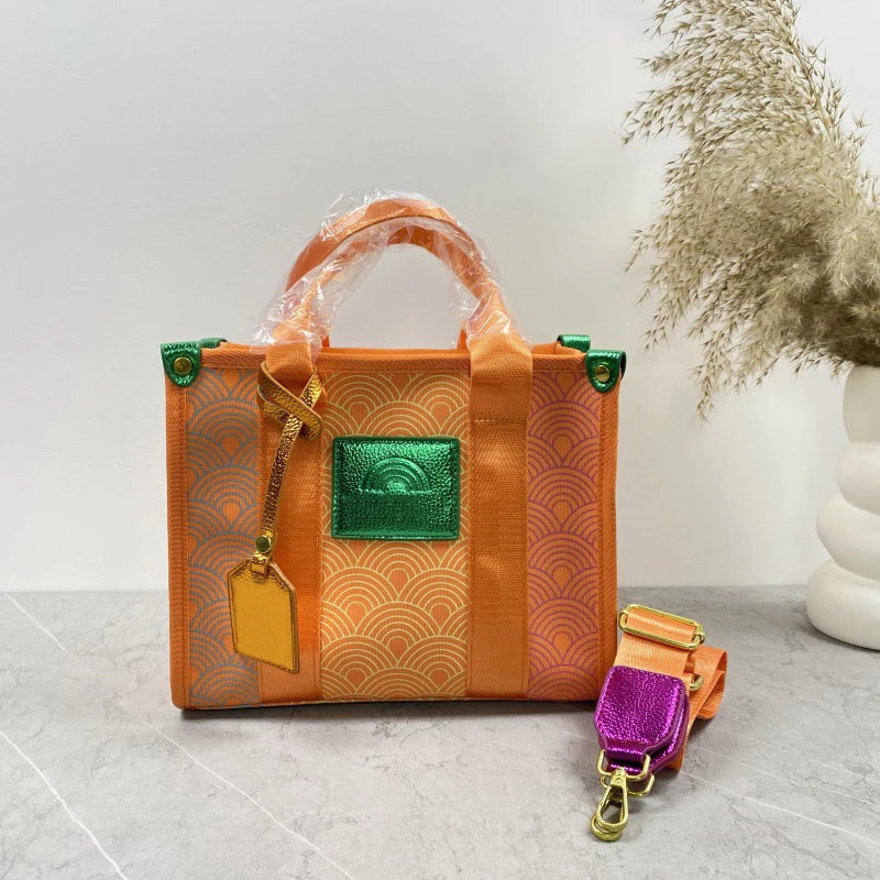 Gradient Stitching Tote Bag
