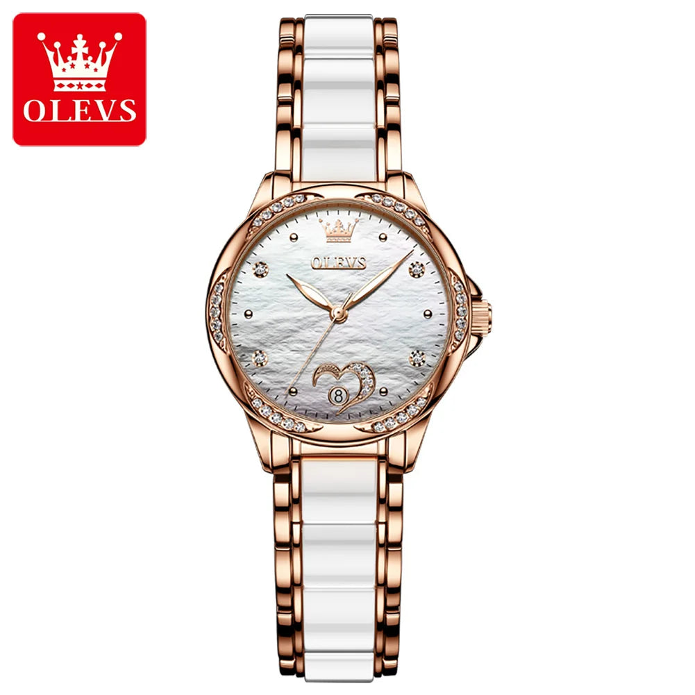 OLEVS Women's Ceramic Automatic Mechanical Watch