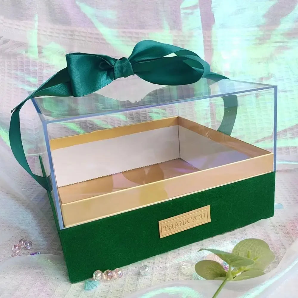Acrylic Transparent Gift Box Bow Wedding