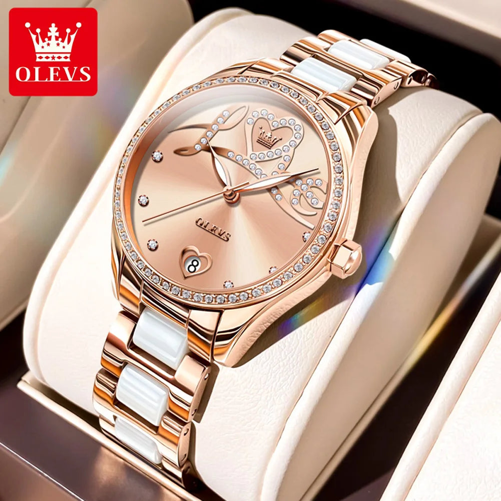 OLEVS Ceramic Automatic Ladies Watch