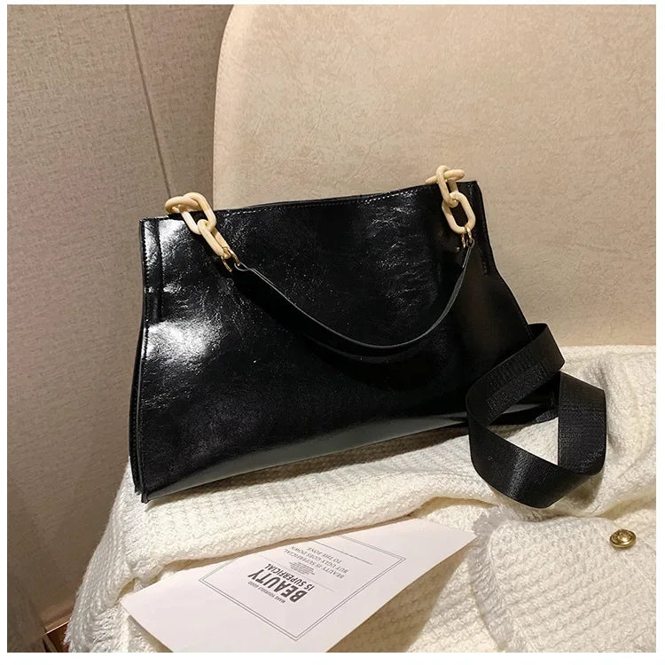 Women's Soft Leather Large Underarm Bag