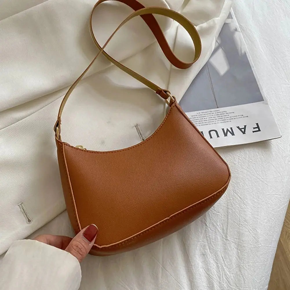 Retro PU Leather Hobo Bag