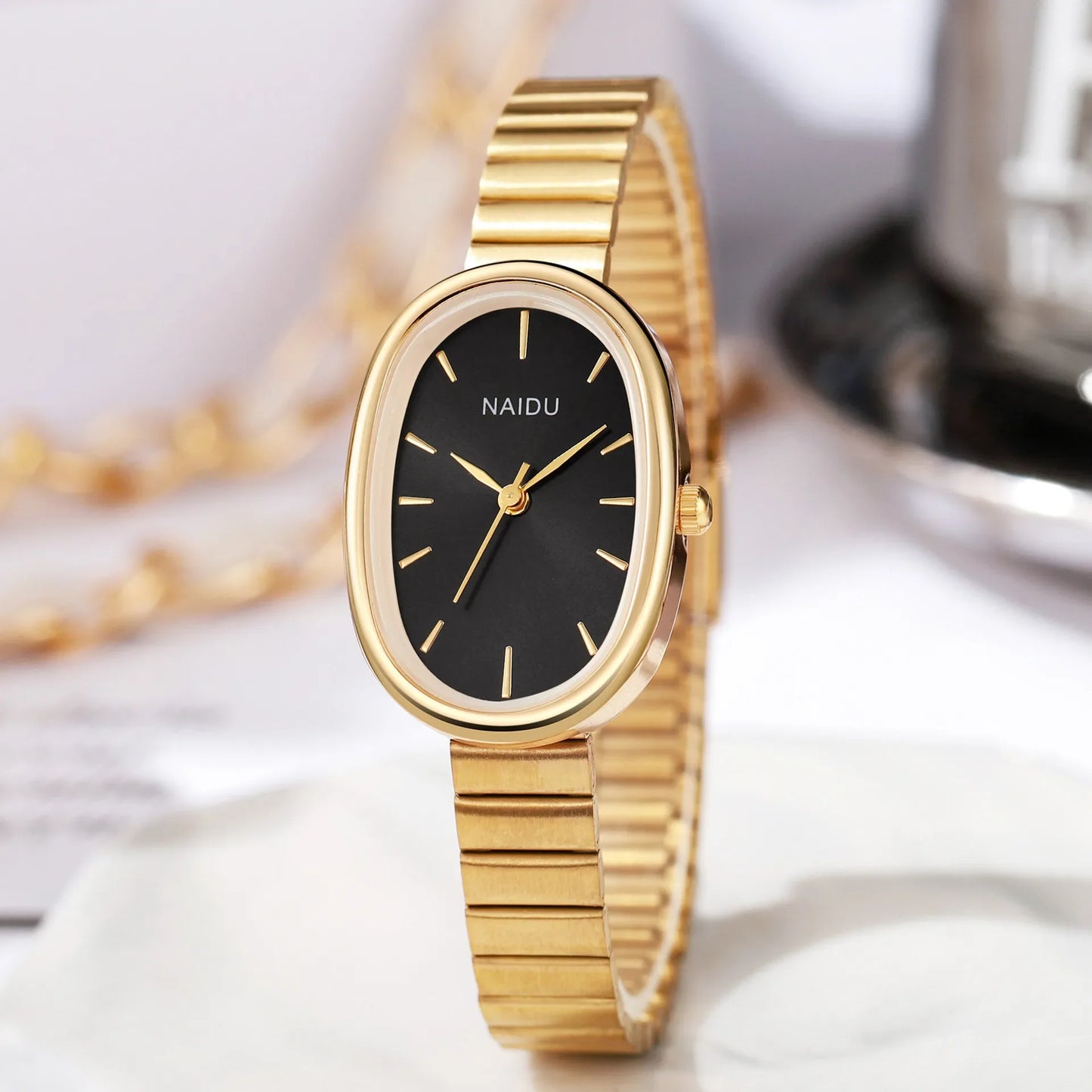Gold Bracelet Vintage Ladies Watch
