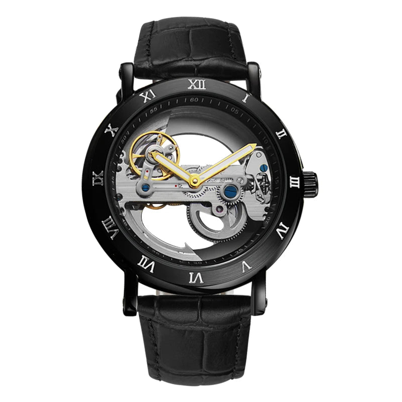 Golden Skeleton Automatic Watch