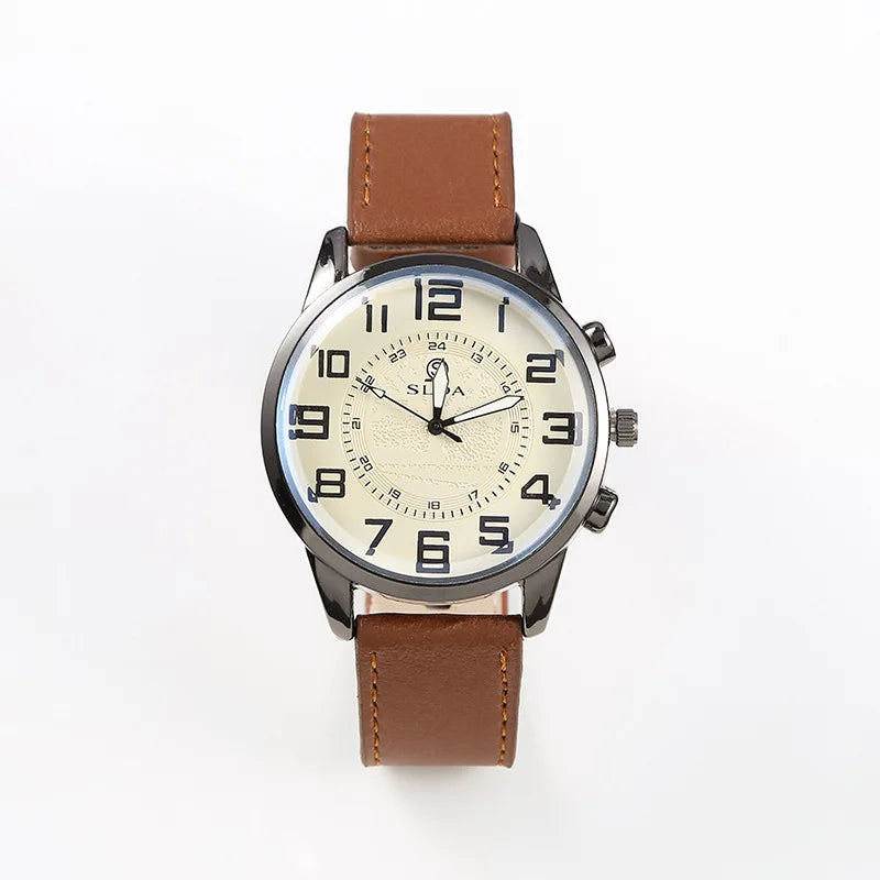 Casual Leather Watch Men