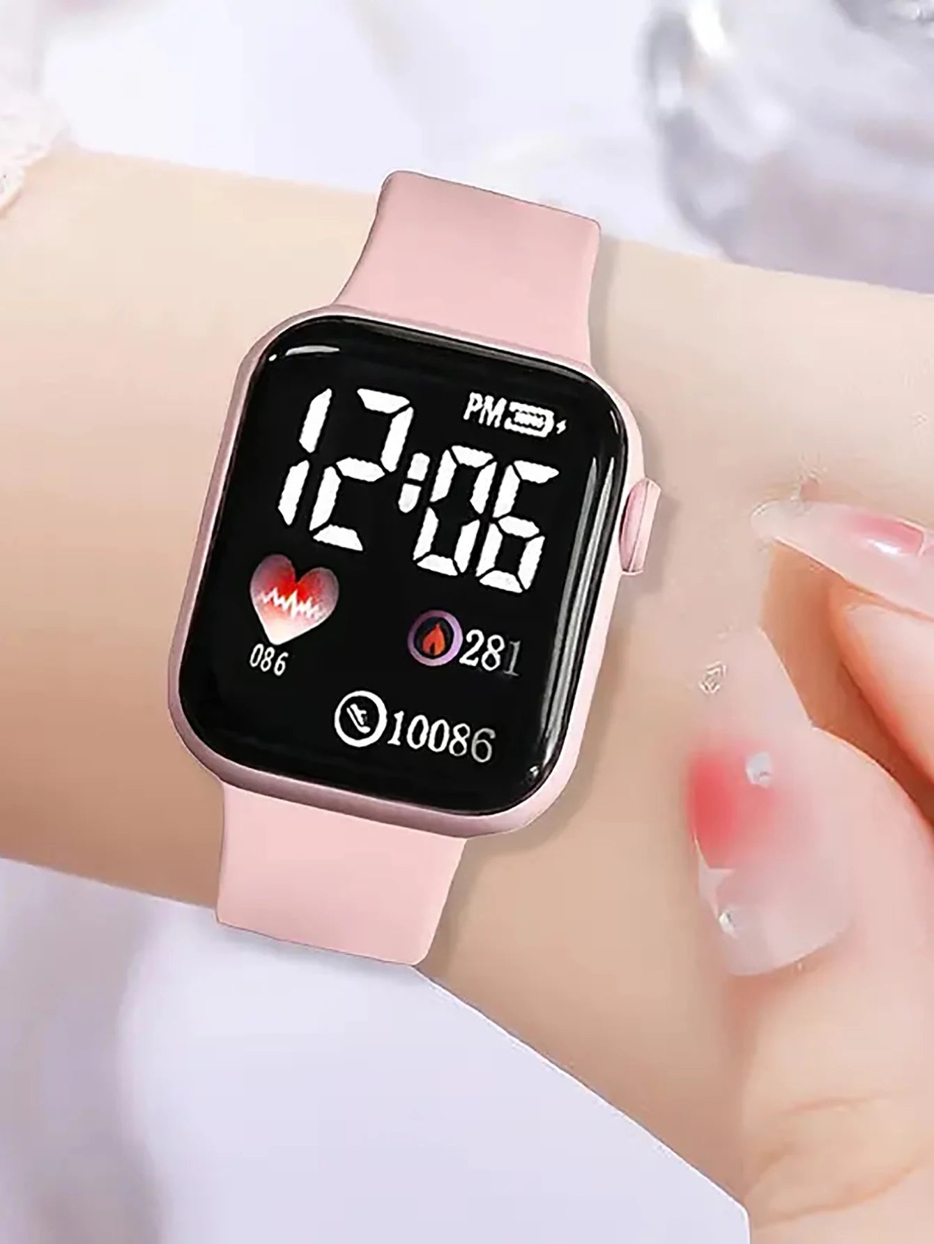 Love Pattern Electronic Watch Set
