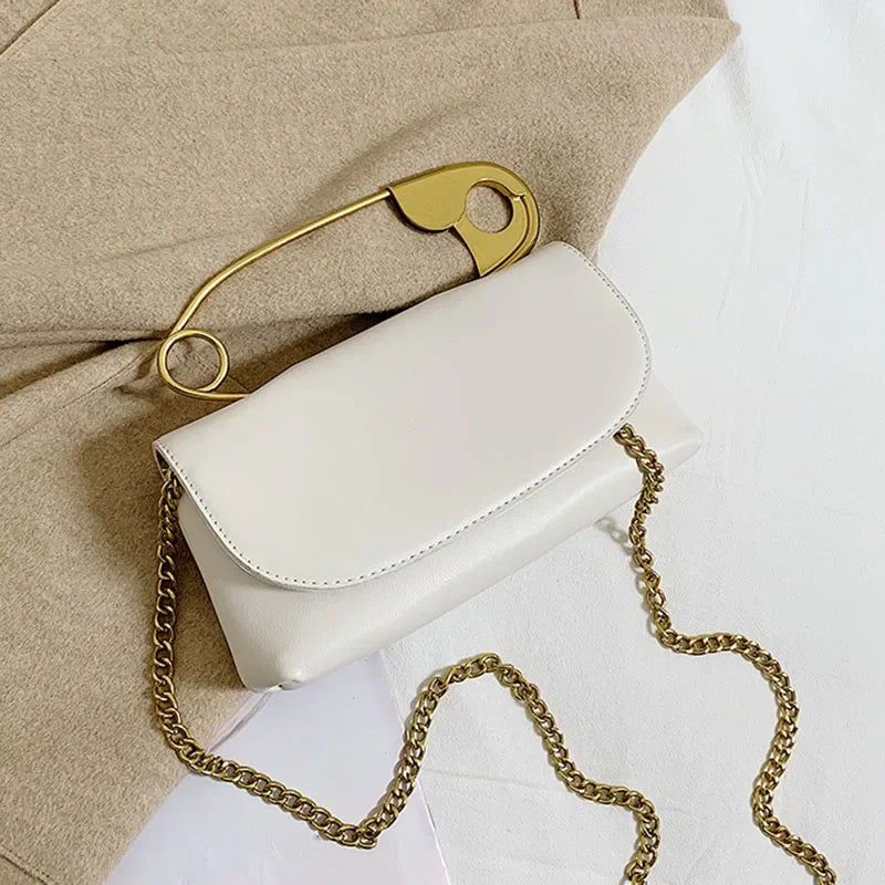 Women's PU Chain Flap Mini Crossbody Bag