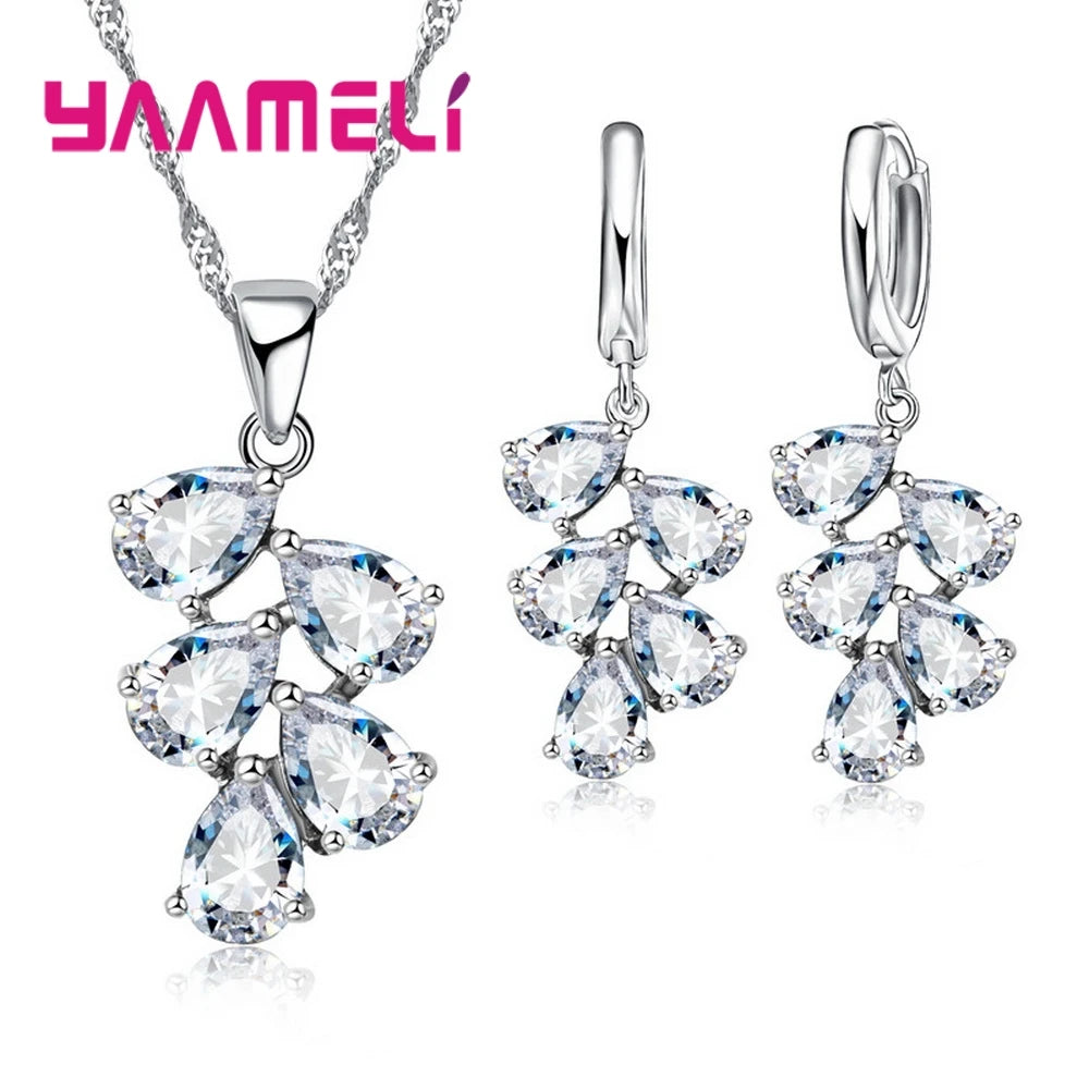 Sterling Silver Zirconia Jewelry Set