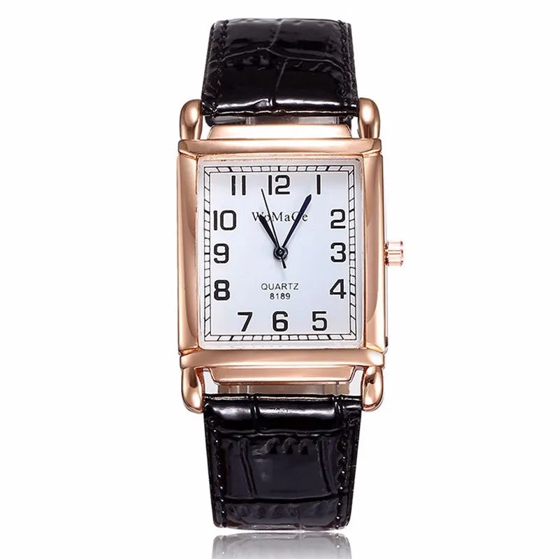 Women's Rose Gold Square Quartz Watch
