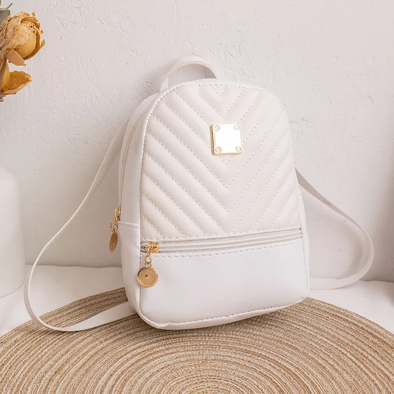 Mini Luxury Leather Women Backpack