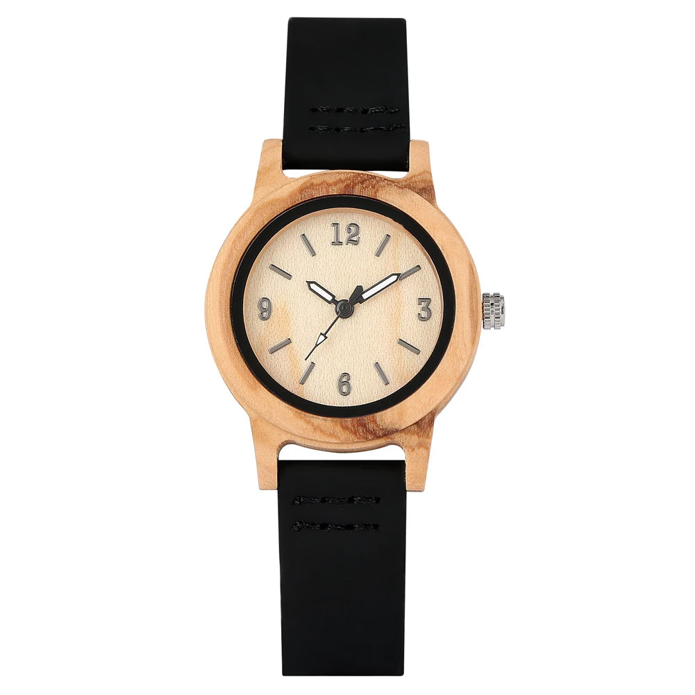 Wooden Quartz Women Watch