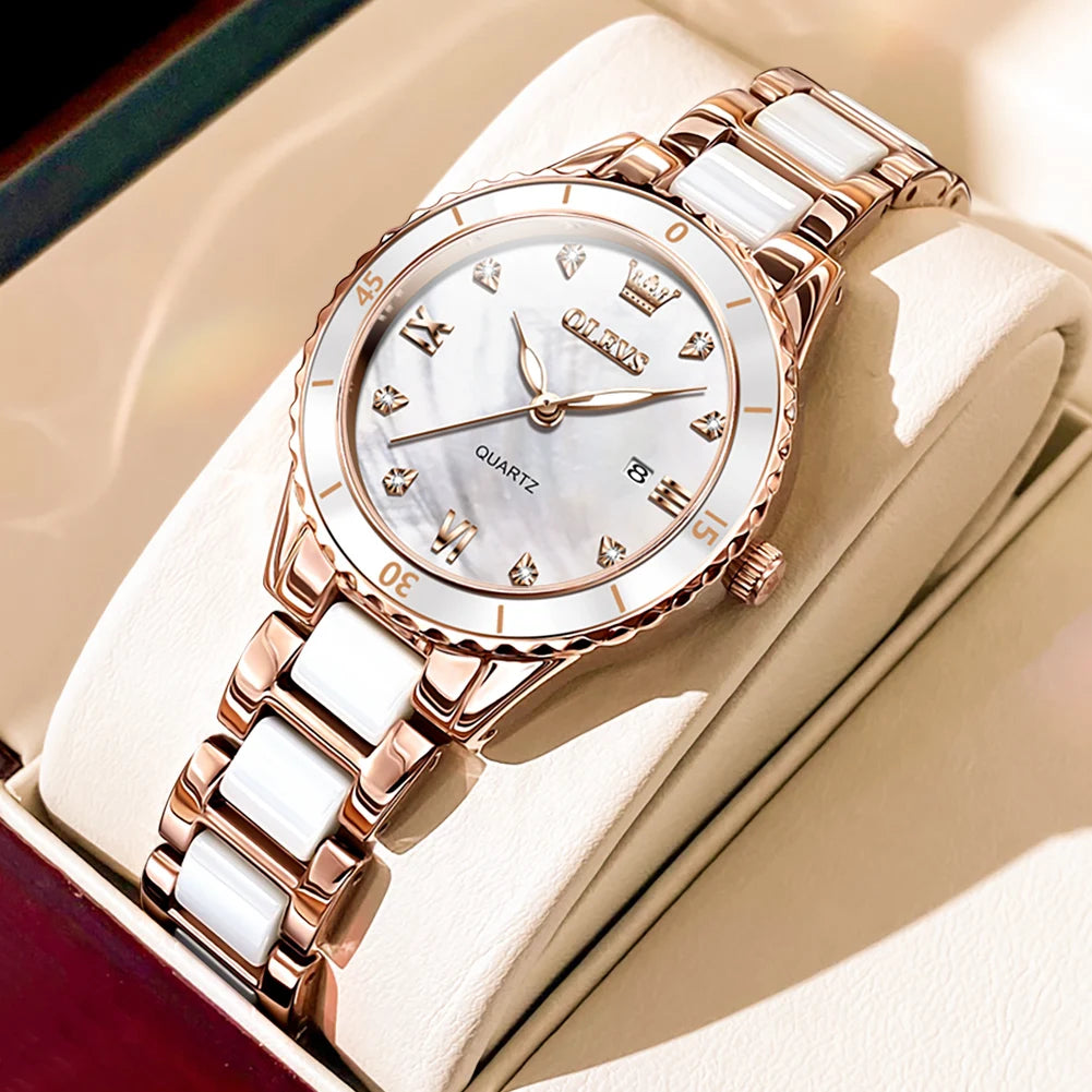 OLEVS Ceramic Women Watch