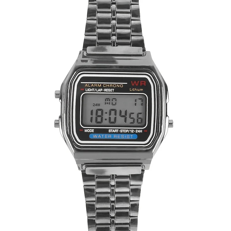 F91W Steel Band Digital Watch