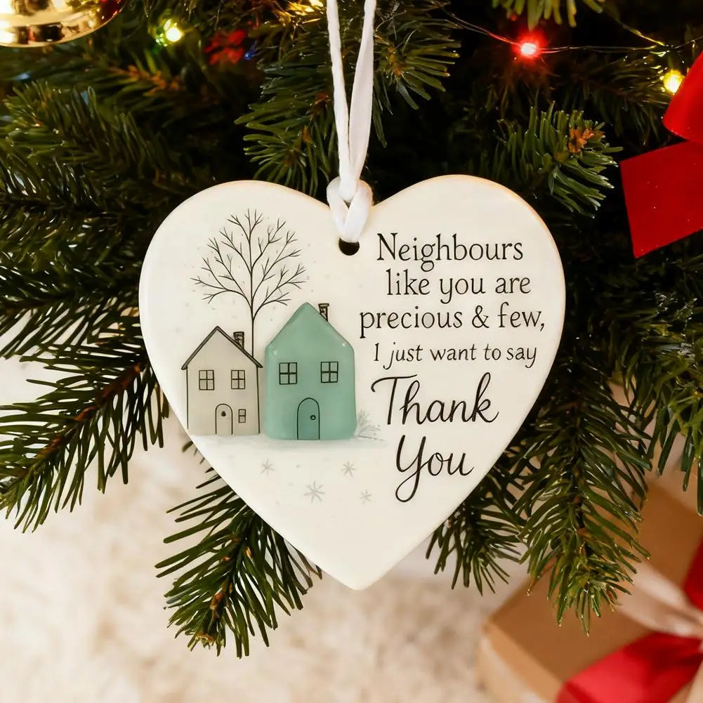 Thank You Neighbor Heart Acrylic Ornament