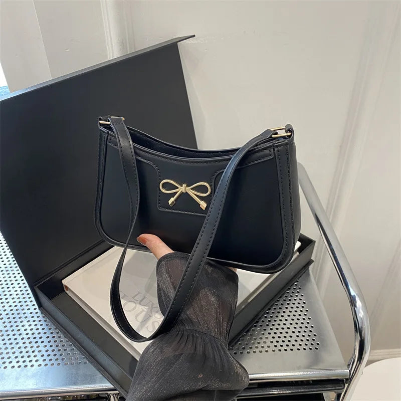 Women's Bow Shoulder Bag PU Leather
