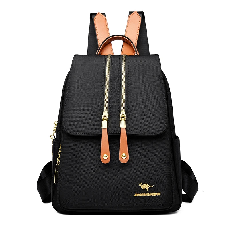 Women's Vintage Leather Backpack Large Capacity