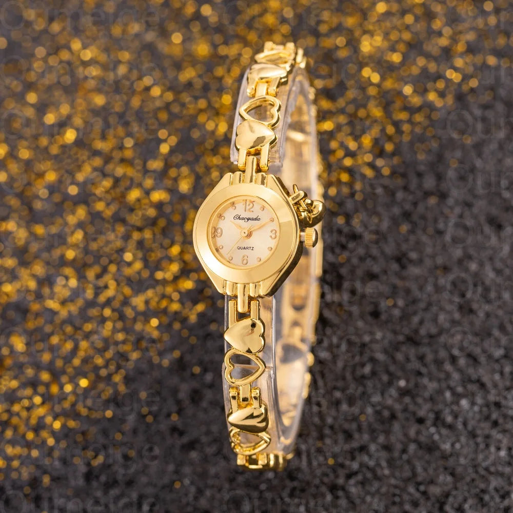 Gold Small Dial Dress Watch