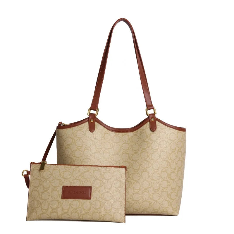 Geometric Pattern Shoulder Tote Bag