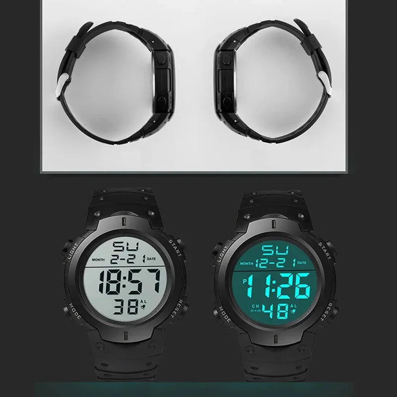 Men's LED Digital Rubber Sports Watch