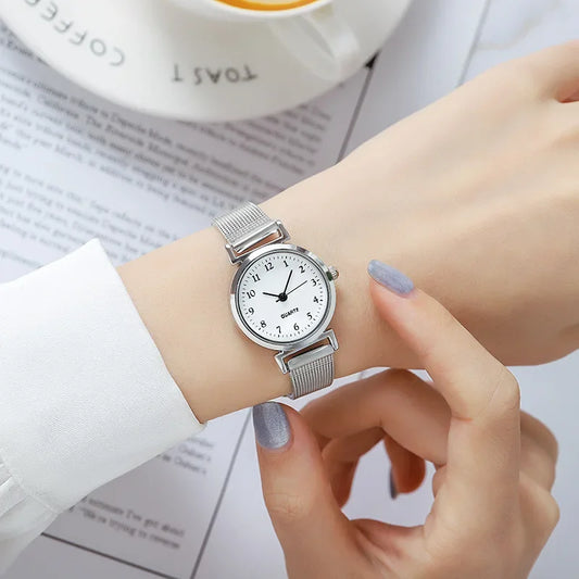 Women's Silver Bracelet Fashion Watch