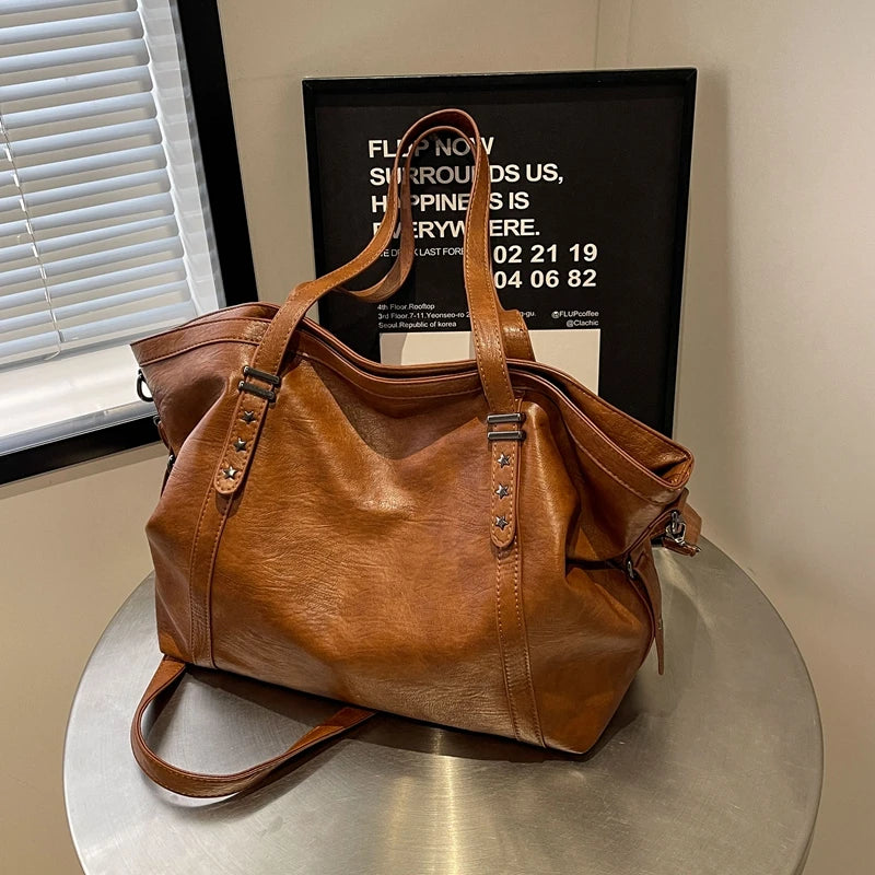 Oversized Leather Tote Bag