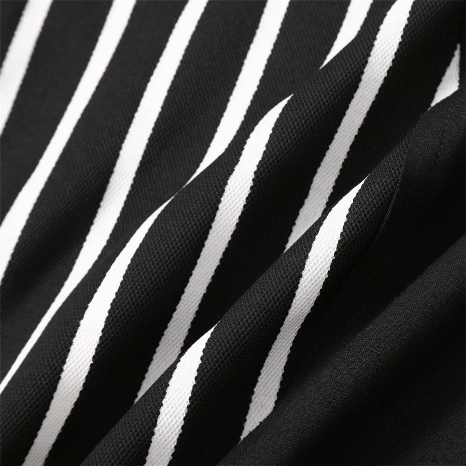 Men's Stripe Patchwork Sweatshirt Plus Size
