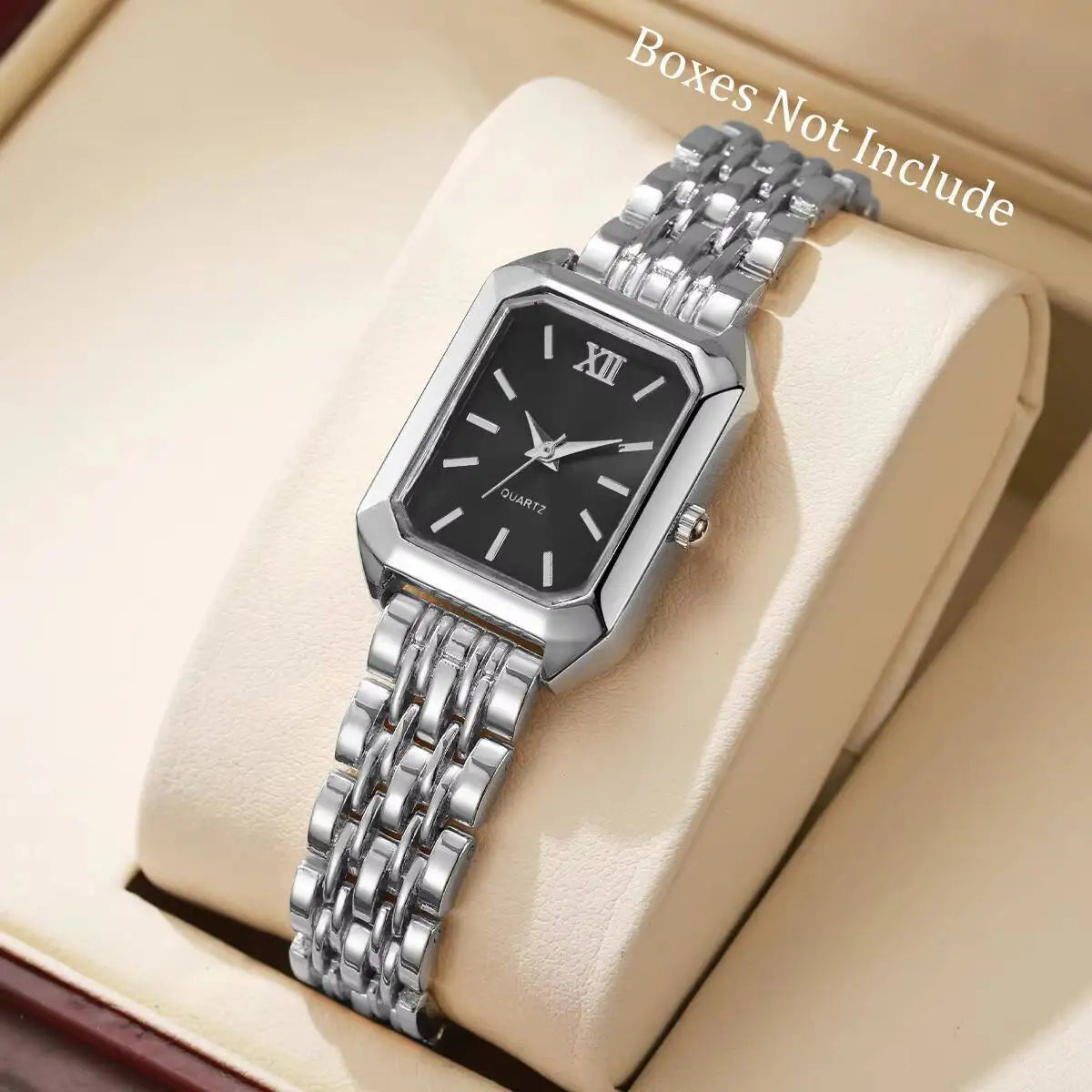 Rectangle Dial Quartz Ladies Watch