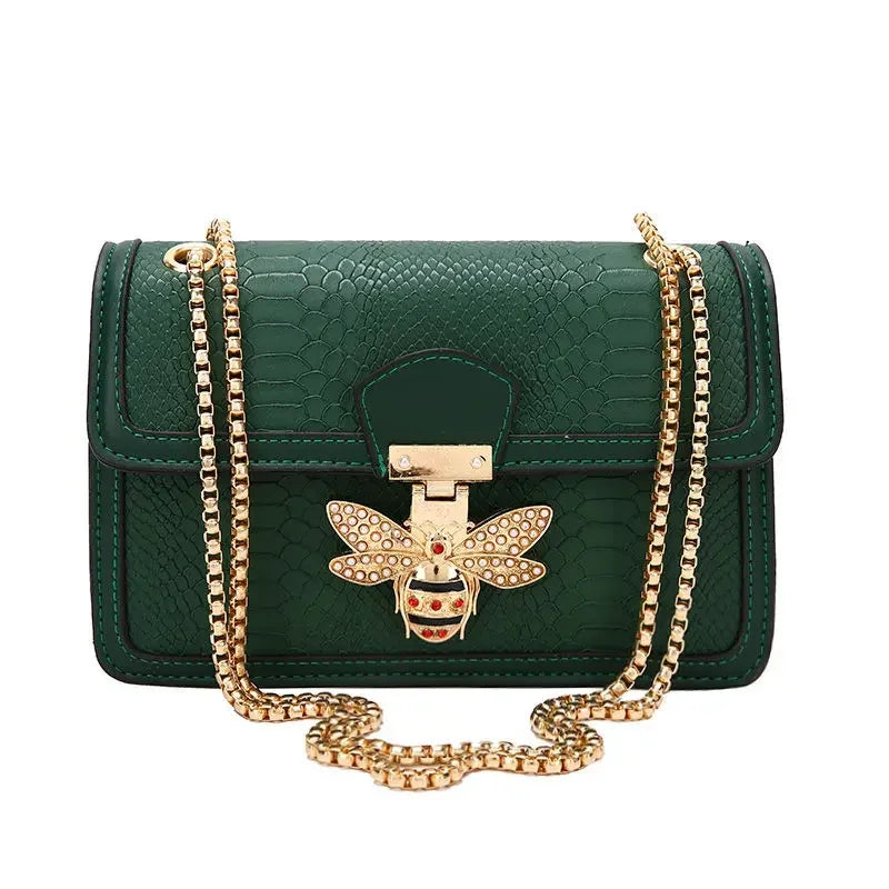 Bee Lock Crocodile Tote Bag