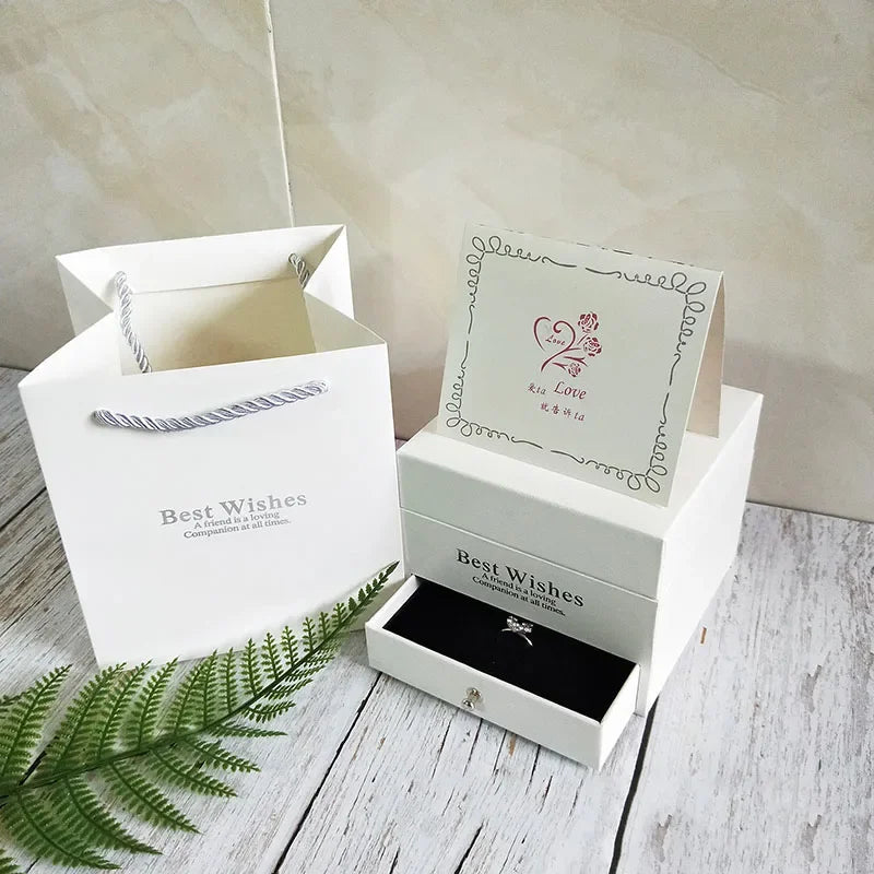 Soap Flower Jewelry Gift Box Rose Necklace