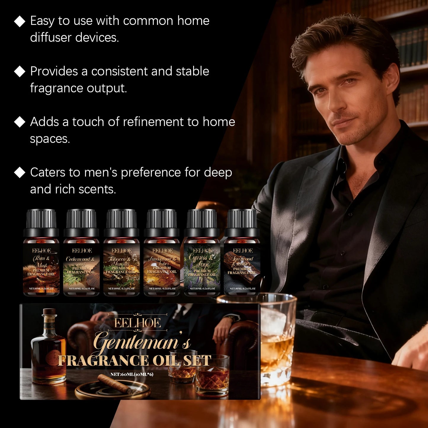 Plant Essential Oil Set 6 Scents 10ml