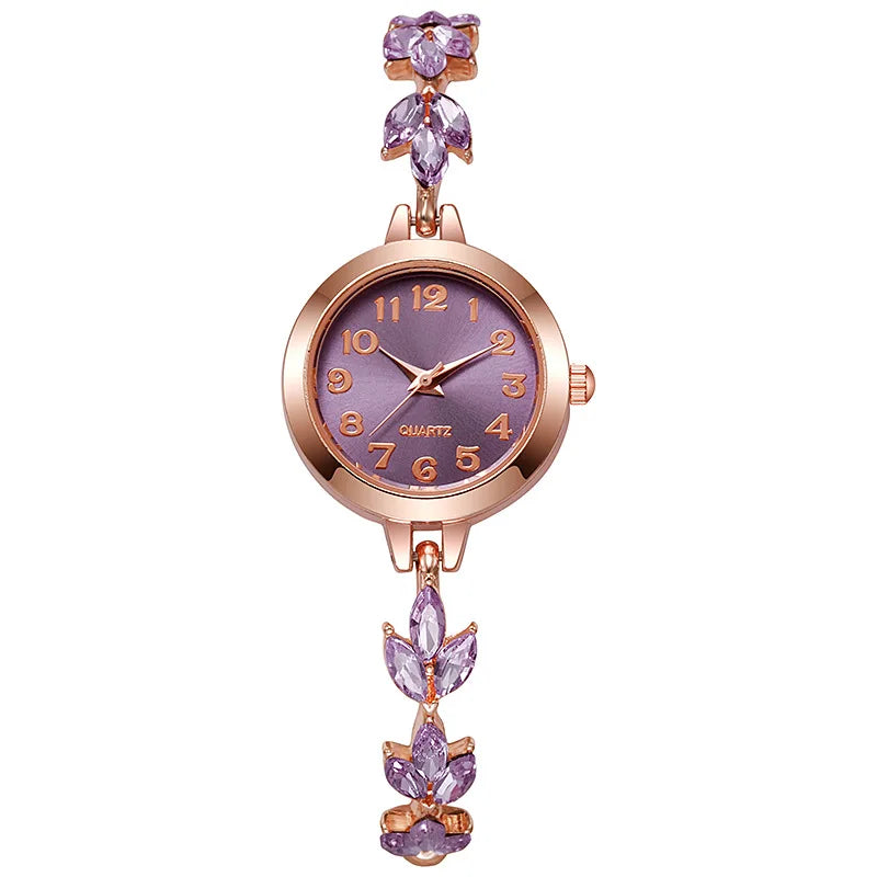 Women's Arabic Dial Rhinestone Quartz Watch