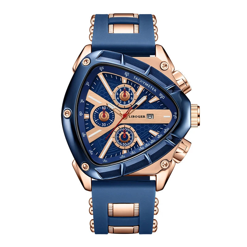 Men's Sports Silicone Auto Date Quartz Watch