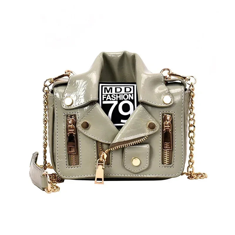 Women's PU Leather Motorcycle Shoulder Bag
