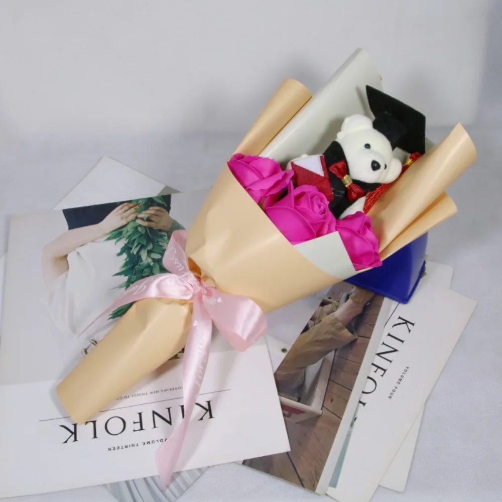 Bear Plush Bouquet Graduation Gift