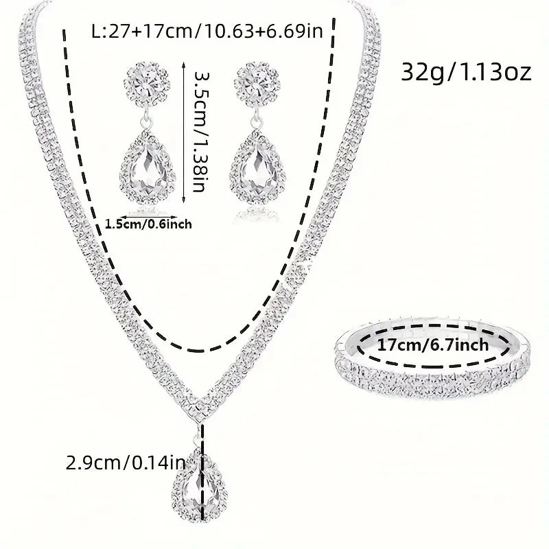 Rhinestone Crystal Jewelry Set