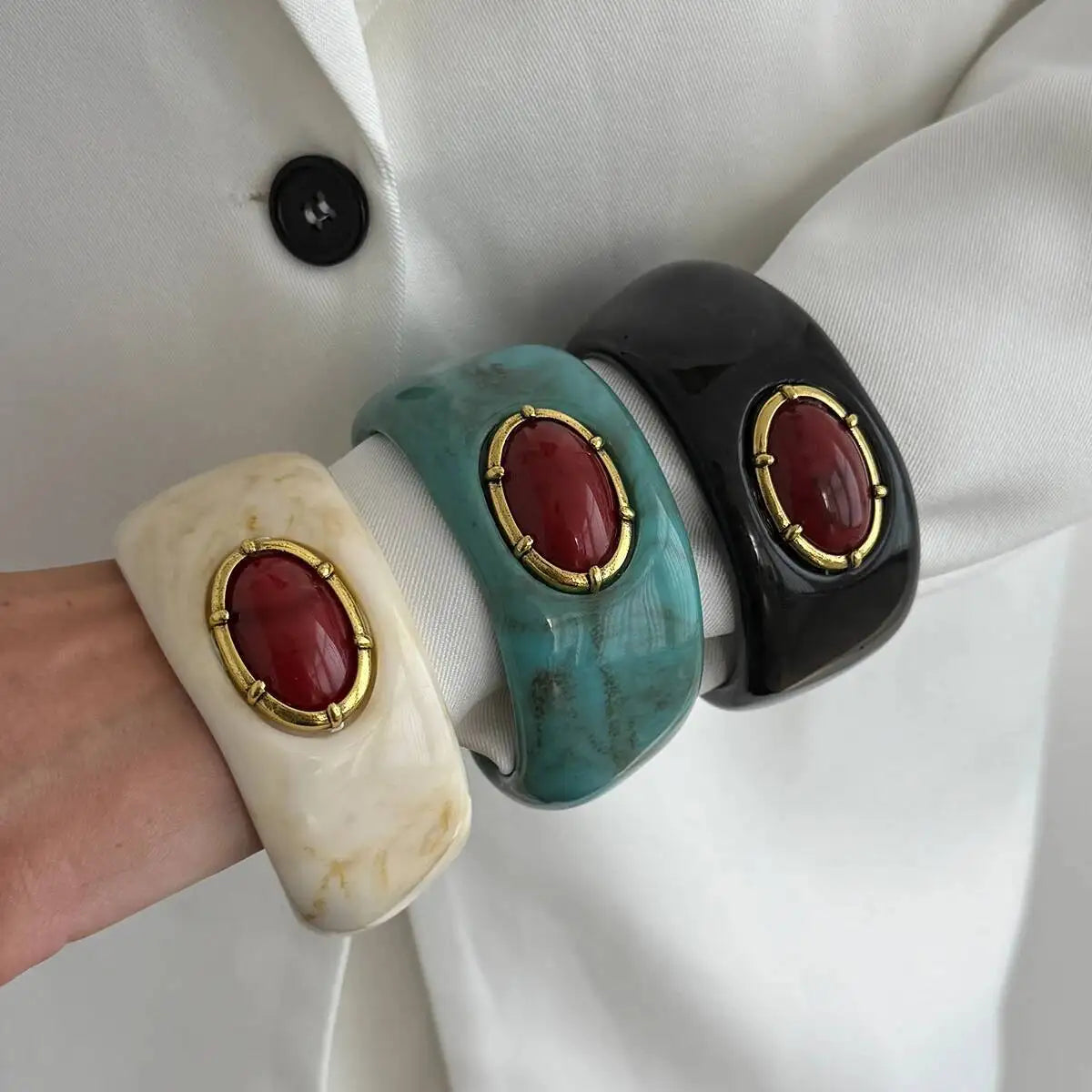 Chunky Resin Cuff Bracelet