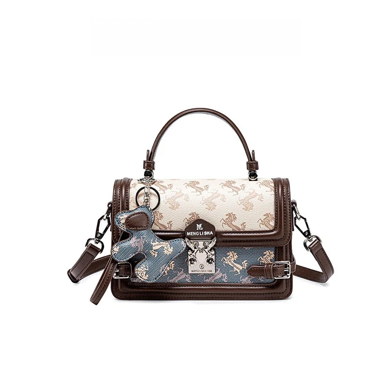 Embroidered Square Crossbody Bag