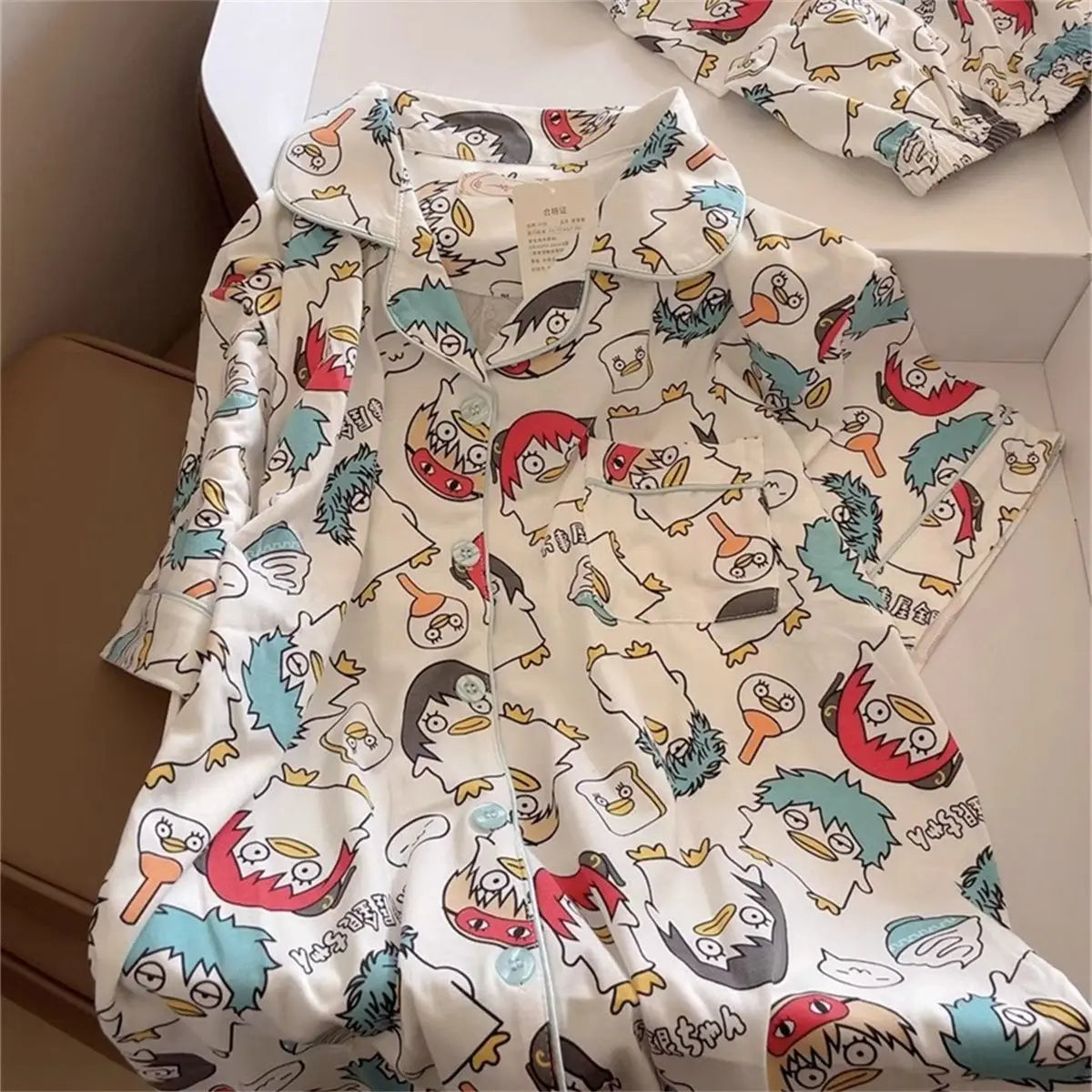 Anime Cartoon Pajama Set Short Sleeve
