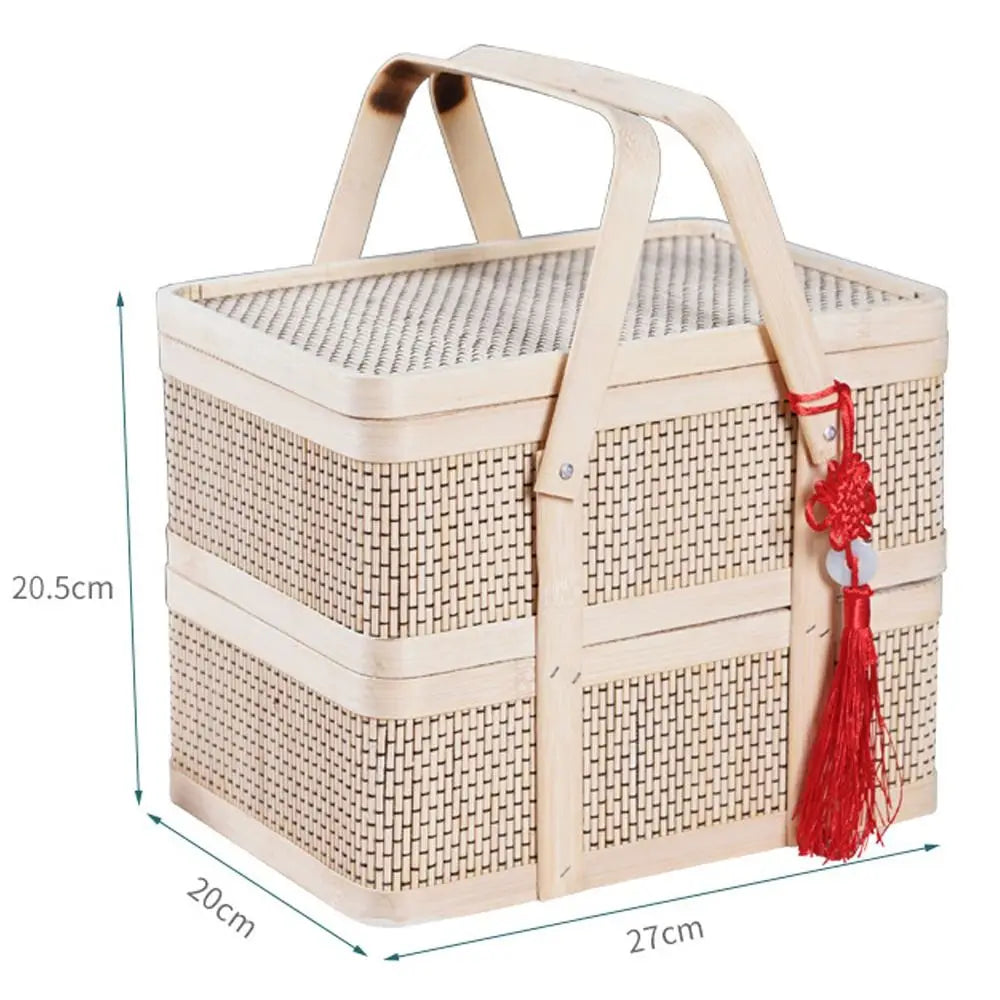 Bamboo Fruit Bread Storage Basket Home Decor
