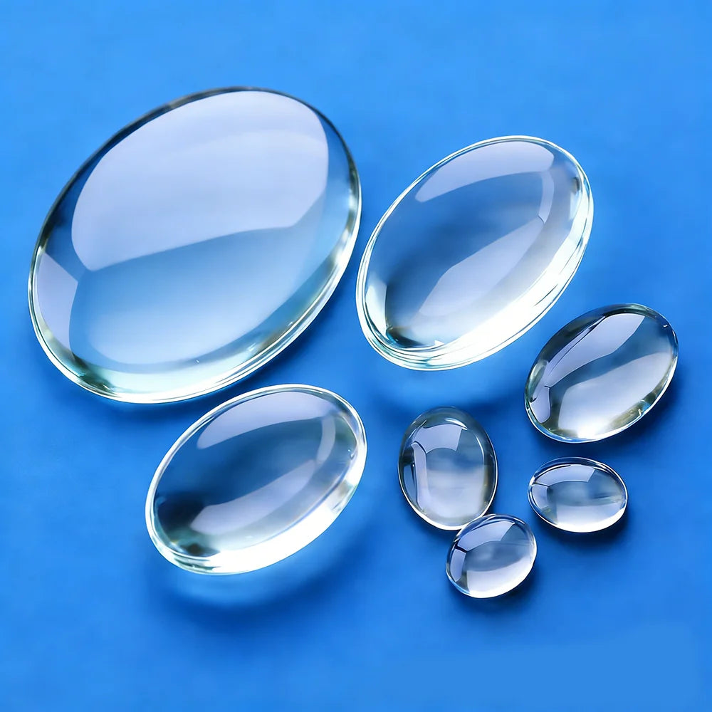Clear Oval Glass Cabochon Set